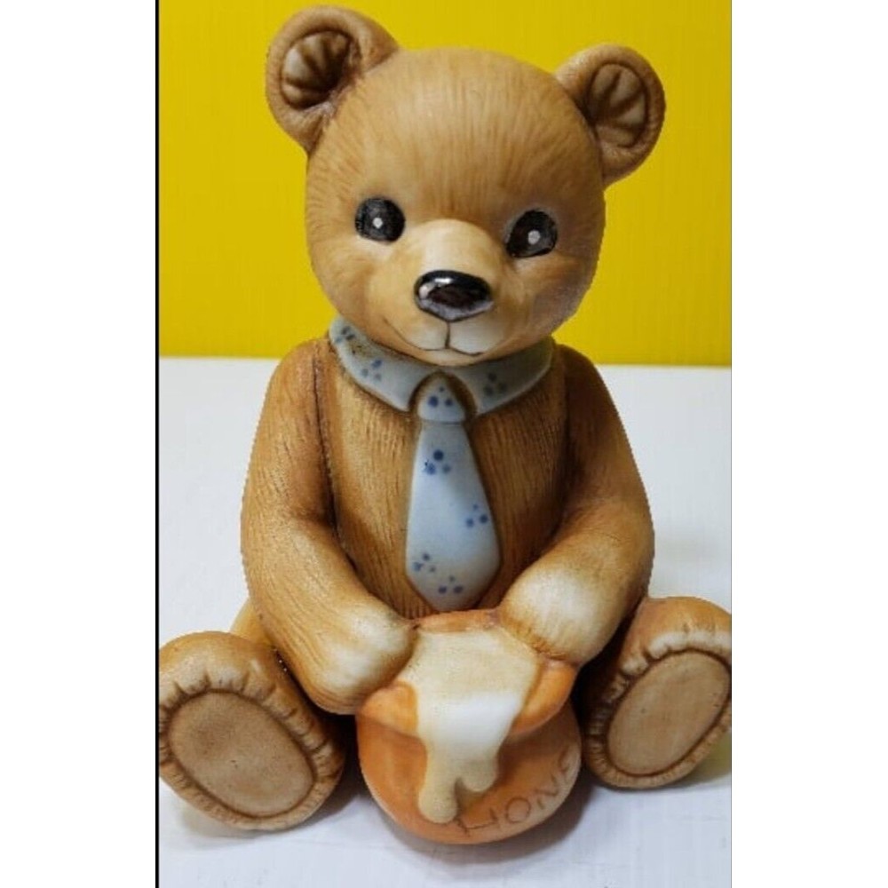 Homco  Harvest Bears #1405  set of 2 figurines Honey Apples 4" - Picture 5 of 7
